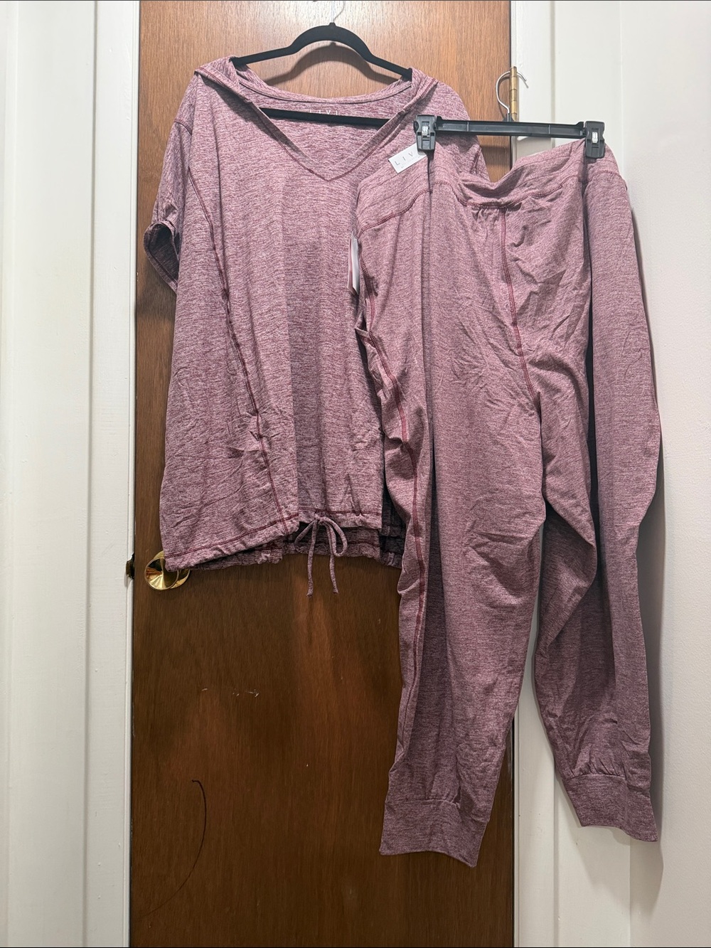 Lively Heathered Mauve Two-Piece Lounge Set - Picture 2 of 4